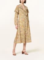 ICHI Hemdblusenkleid IRJEANNE, Farbe: DUNKELGRÜN/ HELLGELB/ ROSÉ (Bild 1)