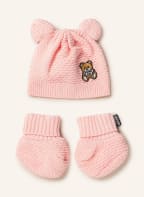MOSCHINO Set: Mütze und Krabbelschuhe , Farbe: HELLROSA (Bild 1)
