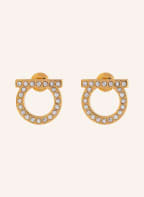 Salvatore Ferragamo Ohrstecker GANCIO, Farbe: WEISS/ GOLD (Bild 1)