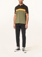 TOMMY HILFIGER Piqué-Poloshirt Regular Fit, Farbe: SCHWARZ/ OLIV/ ORANGE (Bild 1)
