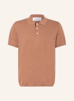 BALDESSARINI Strick-Poloshirt aus Leinen , Farbe: COGNAC (Bild 1)