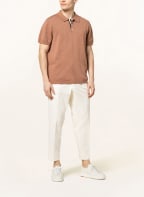 BALDESSARINI Strick-Poloshirt aus Leinen , Farbe: COGNAC (Bild 1)