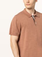 BALDESSARINI Strick-Poloshirt aus Leinen , Farbe: COGNAC (Bild 1)