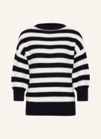 BOSS Pullover FEVANGELINE mit 3/4-Arm, Farbe: DUNKELBLAU/ WEISS (Bild 1)