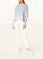 FFC Blusenshirt im Materialmix mit Seide, Farbe: HELLBLAU (Bild 1)