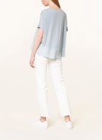 FFC Blusenshirt im Materialmix mit Seide, Farbe: HELLBLAU (Bild 1)