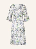 ESPRIT Collection Kleid in Wickeloptik mit 3/4-Arm, Farbe: ECRU/ BLAU/ HELLGRÜN (Bild 1)
