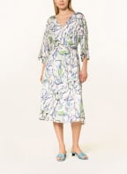 ESPRIT Collection Kleid in Wickeloptik mit 3/4-Arm, Farbe: ECRU/ BLAU/ HELLGRÜN (Bild 1)