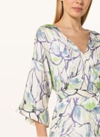 ESPRIT Collection Kleid in Wickeloptik mit 3/4-Arm, Farbe: ECRU/ BLAU/ HELLGRÜN (Bild 1)