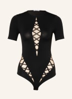 Wolford String-Body SHEER OPAQUE LACING, Farbe: SCHWARZ (Bild 1)