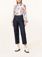 DESOTO Bluse FAY im Materialmix , Farbe: BLAU/ ORANGE/ CREME (Bild 1)