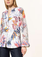 DESOTO Bluse FAY im Materialmix , Farbe: BLAU/ ORANGE/ CREME (Bild 1)