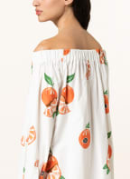 Max Mara Off-Shoulder-Bluse CURACAO, Farbe: ECRU/ ORANGE/ GRÜN (Bild 1)