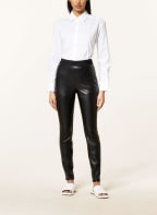 HUGO Leggings HONATI in leather look, Color: BLACK (Image 1)