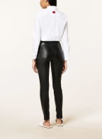 HUGO Leggings HONATI in leather look, Color: BLACK (Image 1)