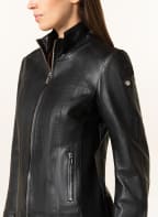 MILESTONE Lederjacke GALATEA im Materialmix, Farbe: SCHWARZ (Bild 1)
