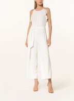 VM VERA MONT Jumpsuit mit Volantbesatz im Materialmix, Farbe: WEISS (Bild 1)