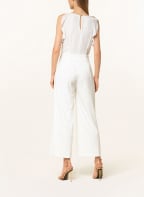 VM VERA MONT Jumpsuit mit Volantbesatz im Materialmix, Farbe: WEISS (Bild 1)