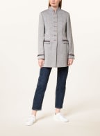 White Label Longblazer mit Leinen , Farbe: DUNKELBLAU/ WEISS (Bild 1)