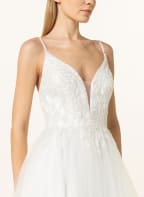 SWING Abendkleid mit Schmucksteinen , Farbe: WEISS (Bild 1)