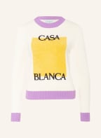 Casablanca Pullover im Materialmix, Farbe: WEISS/ LILA/ GELB (Bild 1)