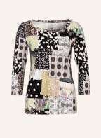 ZAÍDA Shirt mit 3/4-Arm, Farbe: SCHWARZ/ OLIV/ CREME (Bild 1)