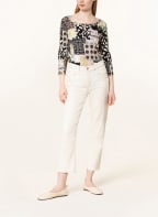 ZAÍDA Shirt mit 3/4-Arm, Farbe: SCHWARZ/ OLIV/ CREME (Bild 1)