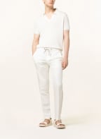 EDUARD DRESSLER Strick-Poloshirt mit Leinen, Farbe: ECRU (Bild 1)