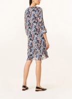 s.Oliver BLACK LABEL Plisseekleid mit 3/4-Arm, Farbe: SCHWARZ/ HELLBLAU/ LACHS (Bild 1)