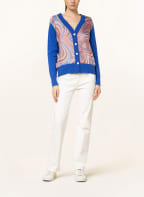 IVI collection Strickjacke, Farbe: BLAU/ LACHS/ WEISS (Bild 1)