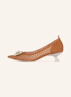 ras Pumps mit Schmucksteinen, Farbe: HELLBRAUN (Bild 1)
