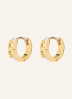 TORY BURCH Ohrringe SERIF-T ENAMEL, Farbe: WEISS/ GOLD (Bild 1)