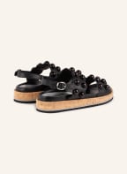Pertini Platform sandals with decorative gems, Color: BLACK (Image 1)
