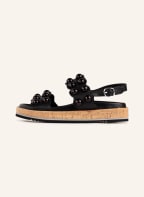 Pertini Platform sandals with decorative gems, Color: BLACK (Image 1)