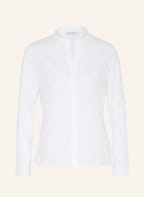 PESERICO Bluse im Materialmix mit Perlen, Farbe: WEISS (Bild 1)