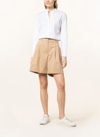 PESERICO Bluse im Materialmix mit Perlen, Farbe: WEISS (Bild 1)