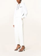 BALMAIN Cropped hoodie , Color: WHITE/ BLACK (Image 1)
