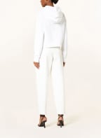 BALMAIN Cropped hoodie , Color: WHITE/ BLACK (Image 1)