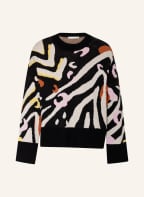 oui Pullover, Farbe: SCHWARZ/ HELLGRAU/ COGNAC (Bild 1)