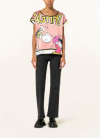 Princess GOES HOLLYWOOD T-Shirt im Materialmix, Farbe: SCHWARZ/ NEONROT/ GELB (Bild 1)