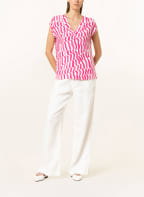 s.Oliver BLACK LABEL Blusentop, Farbe: PINK/ WEISS (Bild 1)