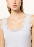 oui Top mit Spitze , Farbe: HELLGRAU (Bild 1)