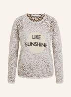 oui Pullover mit Schmucksteinen, Farbe: CREME/ BRAUN/ DUNKELBRAUN (Bild 1)