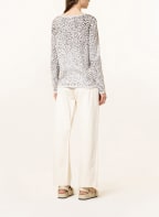 oui Pullover mit Schmucksteinen, Farbe: CREME/ BRAUN/ DUNKELBRAUN (Bild 1)