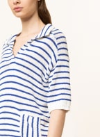oui Pullover mit 3/4-Arm, Farbe: WEISS/ BLAU (Bild 1)