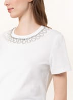 maje T-Shirt TOPALINA mit Schmucksteinbesatz, Farbe: WEISS (Bild 1)