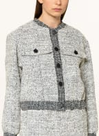 CLAUDIE PIERLOT Kastenjacke aus Tweed , Farbe: DUNKELBLAU/ WEISS (Bild 1)