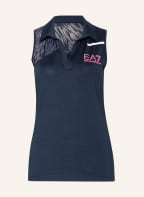EA7 EMPORIO ARMANI Top mit Mesh, Farbe: DUNKELBLAU (Bild 1)