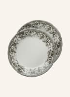 BUNGALOW DENMARK Set of 2 dinner plates OXFORD, Color: ECRU/ BLACK (Image 1)