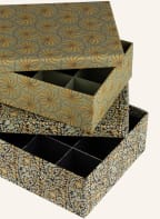 BUNGALOW DENMARK Set of 2 storage boxes KOLLAM , Color: BLACK/ OLIVE/ KHAKI (Image 1)